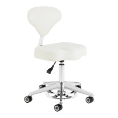 Kosmetická stolička Azzurro 156-F bump-up bílá