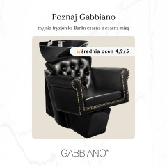 Kadeřnický mycí box Gabbiano Berlin černá/černá mísa