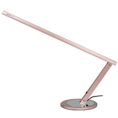 Tenká stolní led lampa rose gold