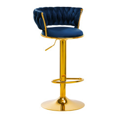 4Rico Bar Hocker QS-B313a navy blue velvet