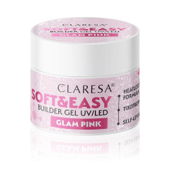 Claresa builder gel Soft&amp;Easy glam pink 45 g 