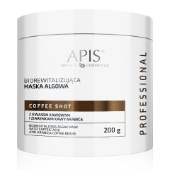 Apis Coffee Shot Biorevitalizační maska z řas s kávovou kyselinou a kávovými zrny 200 g 