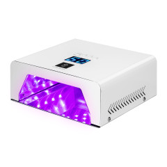 UV LED lampa OCHO NAILS PRO X23 180W kovově bílý zrcadlový interiér