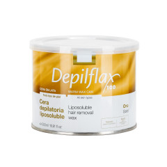 Depilflax 100 depilační vosk, zlatá plechovka 500 ml
