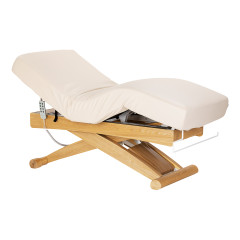 Lehátko SPA Sillon Siesta krémové s světle hnědou základnou