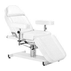 Hydraulické kosmetické křeslo Sillon A 210DH s podnožkou bílé
