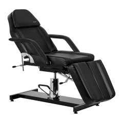 Hydraulické kosmetické křeslo pro pedikúru Sillon 210 s houpací funkcí a dělenou opěrkou na nohy černé