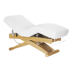 Lehátko SPA Sillon Siesta bílé s světle hnědou základnou