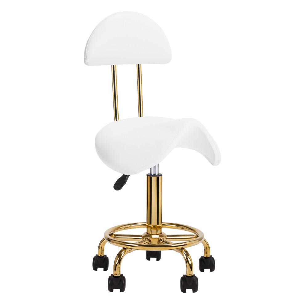 Kosmetická stolička 6001-G zlatobílá druhá kategorie main product photo